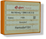 übriggeblieben das ehemalige Stationsschild