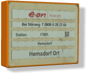 übriggeblieben das ehemalige Stationsschild